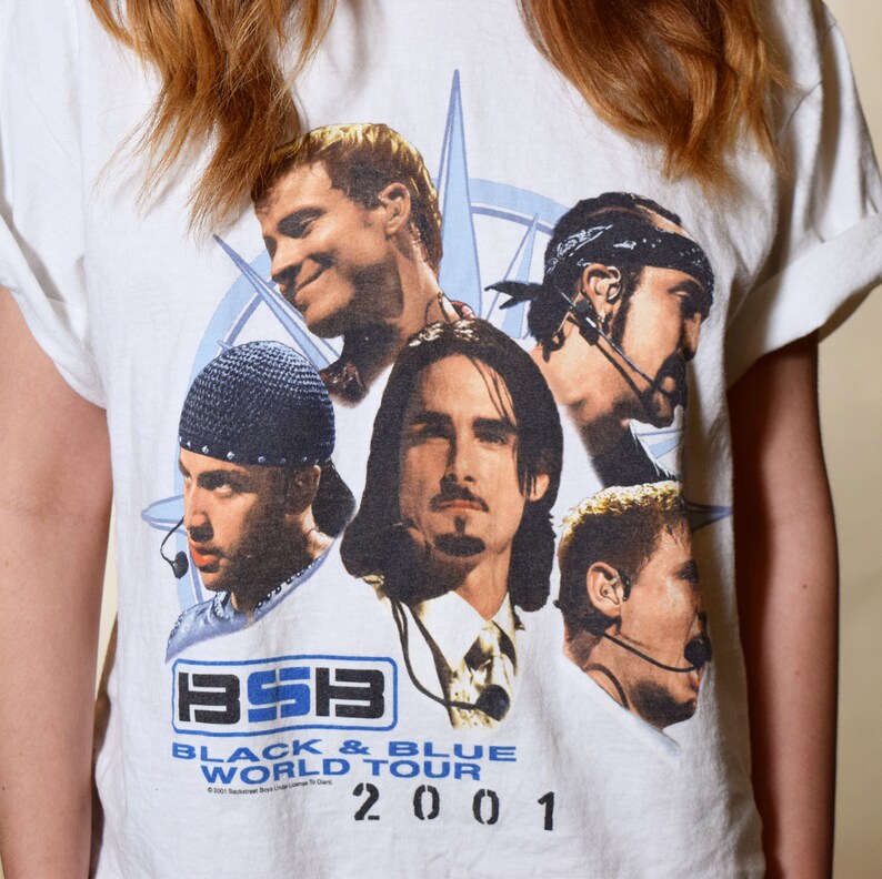 Vintage Backstreet Boys Black and blue tour tee shirt unisex Etsy