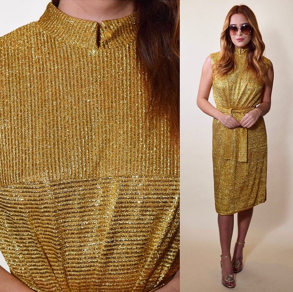 gold going out dress