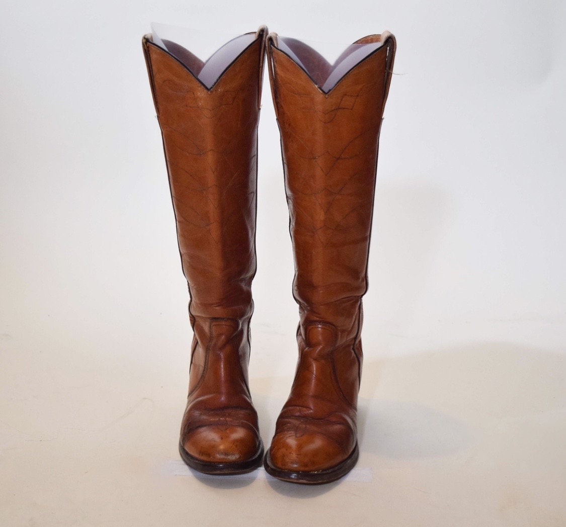 1970s authentic vintage Frye chestnut brown leather campus boots women ...