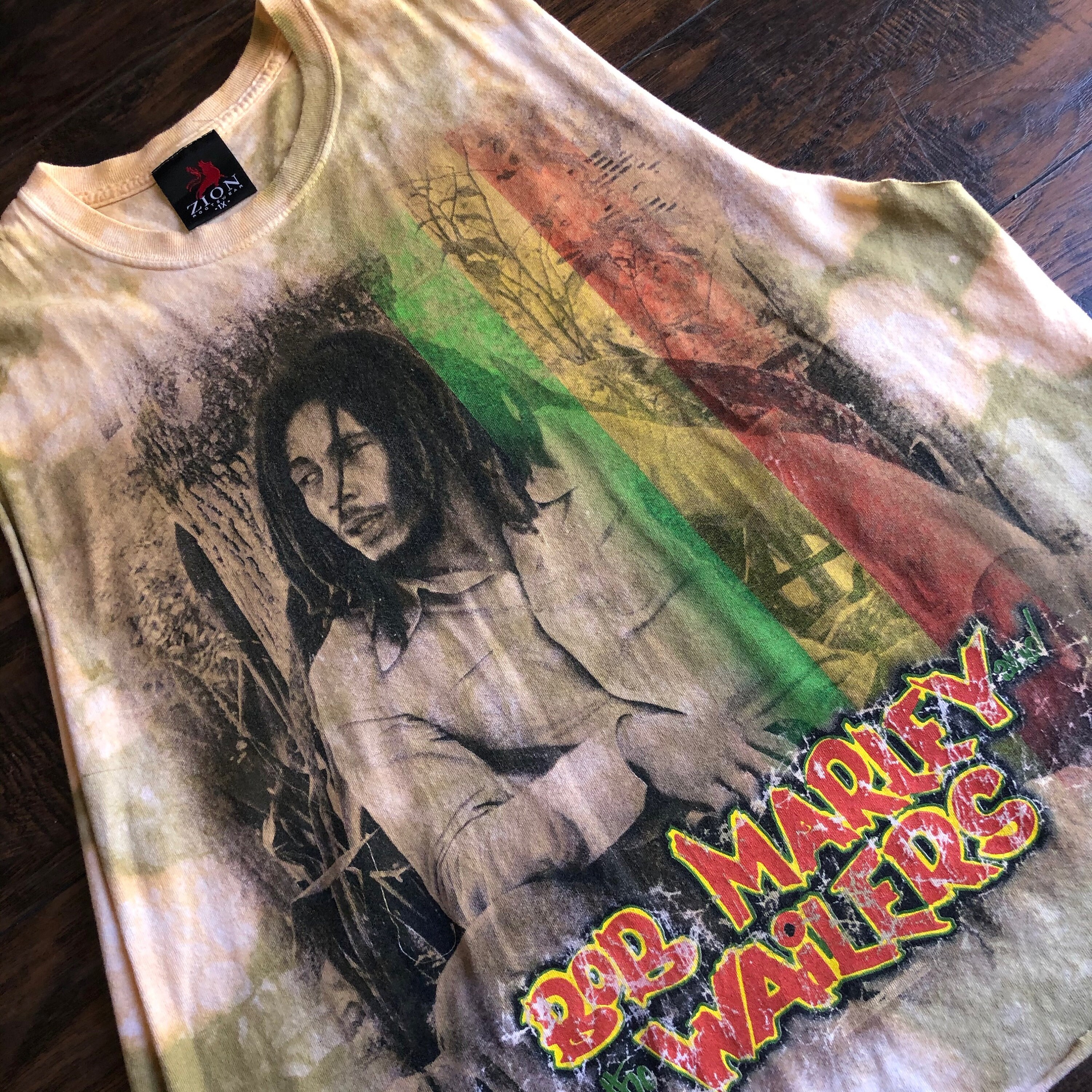 Vintage Bob Marley hand distressed one of a kind acid wash cropped tank ...