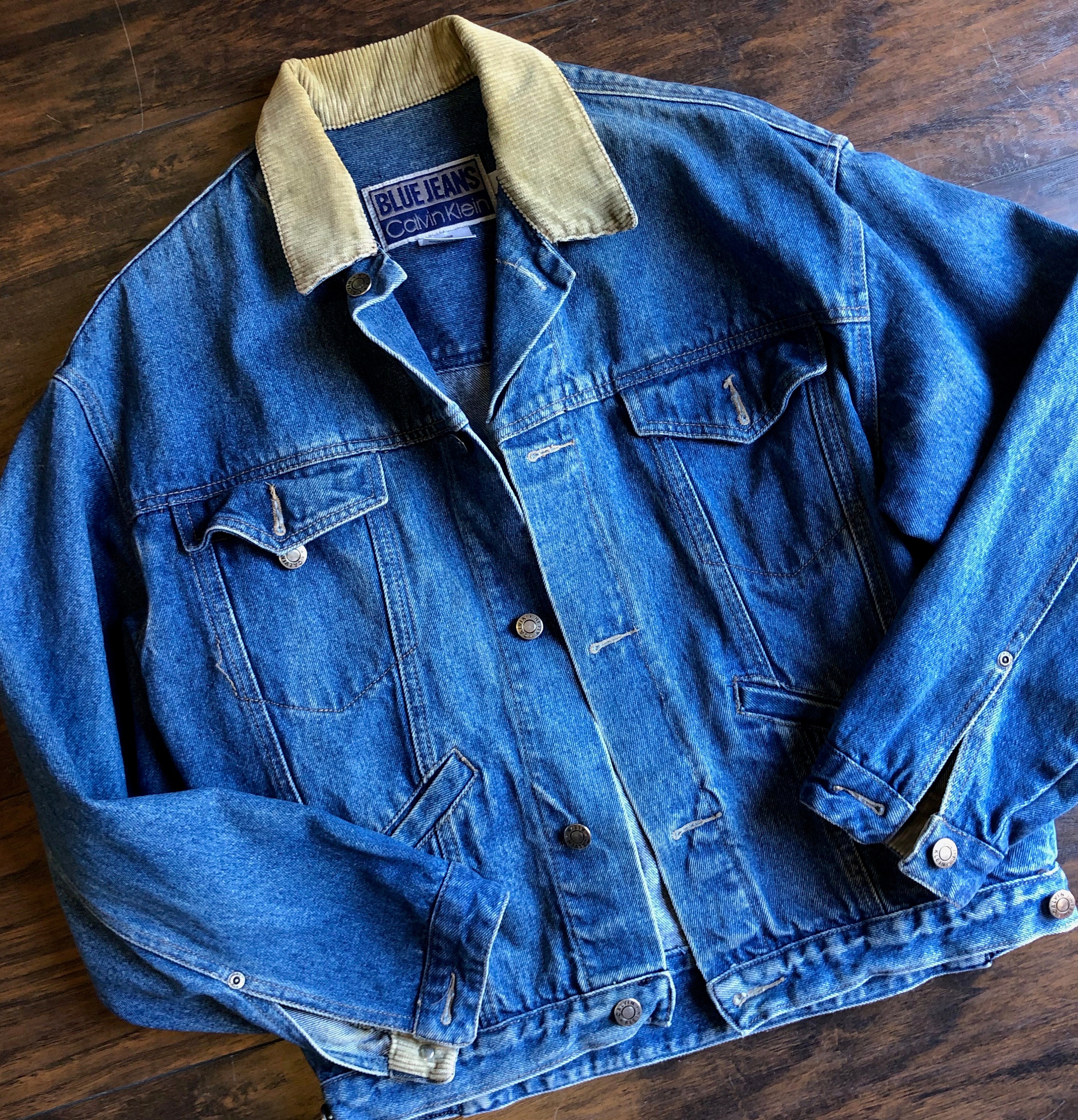 Vintage blue jeans Calvin Klein 1980s denim jacket unisex Medium-large