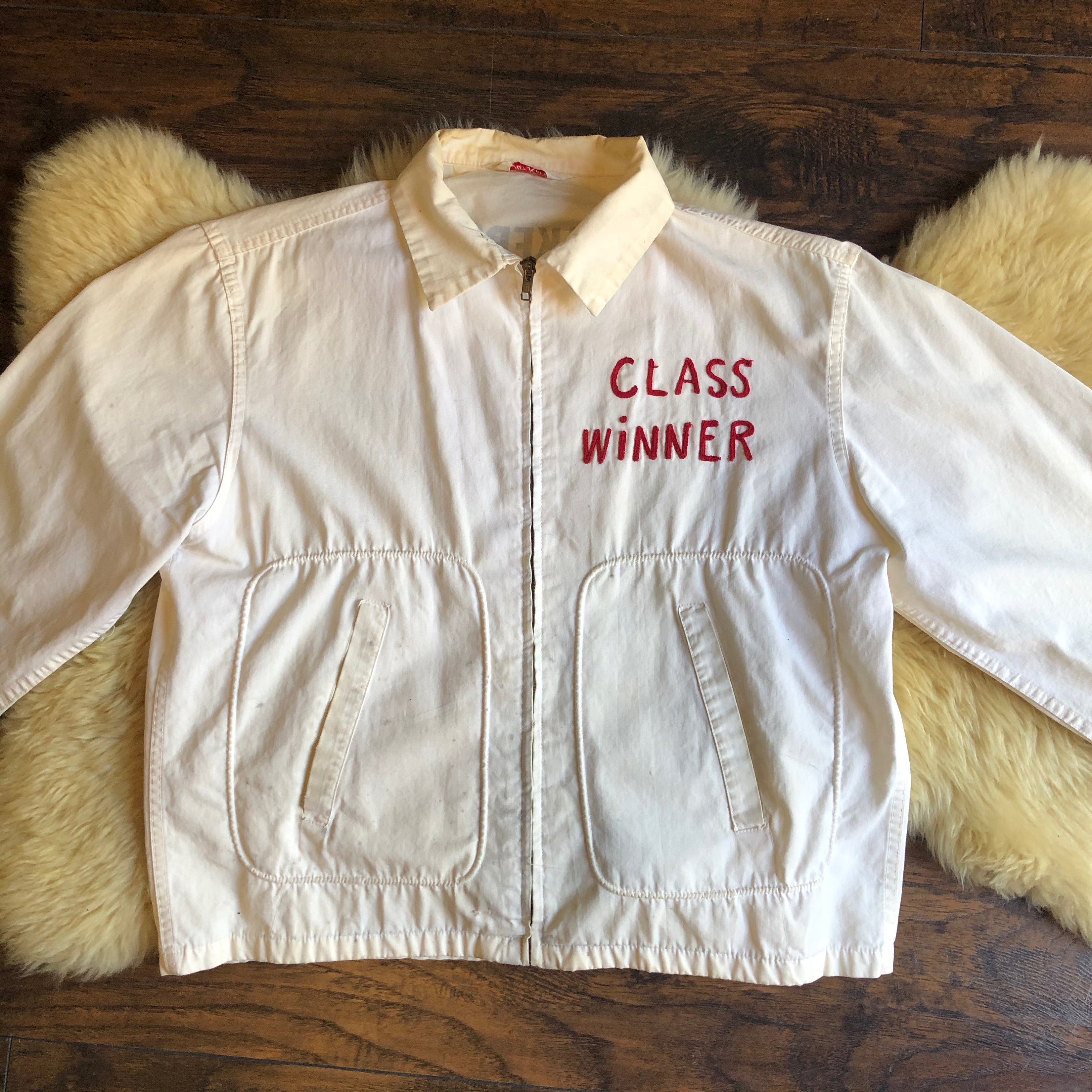 1960s RARE authentic vintage Class Winner embroidered Bakersfield US