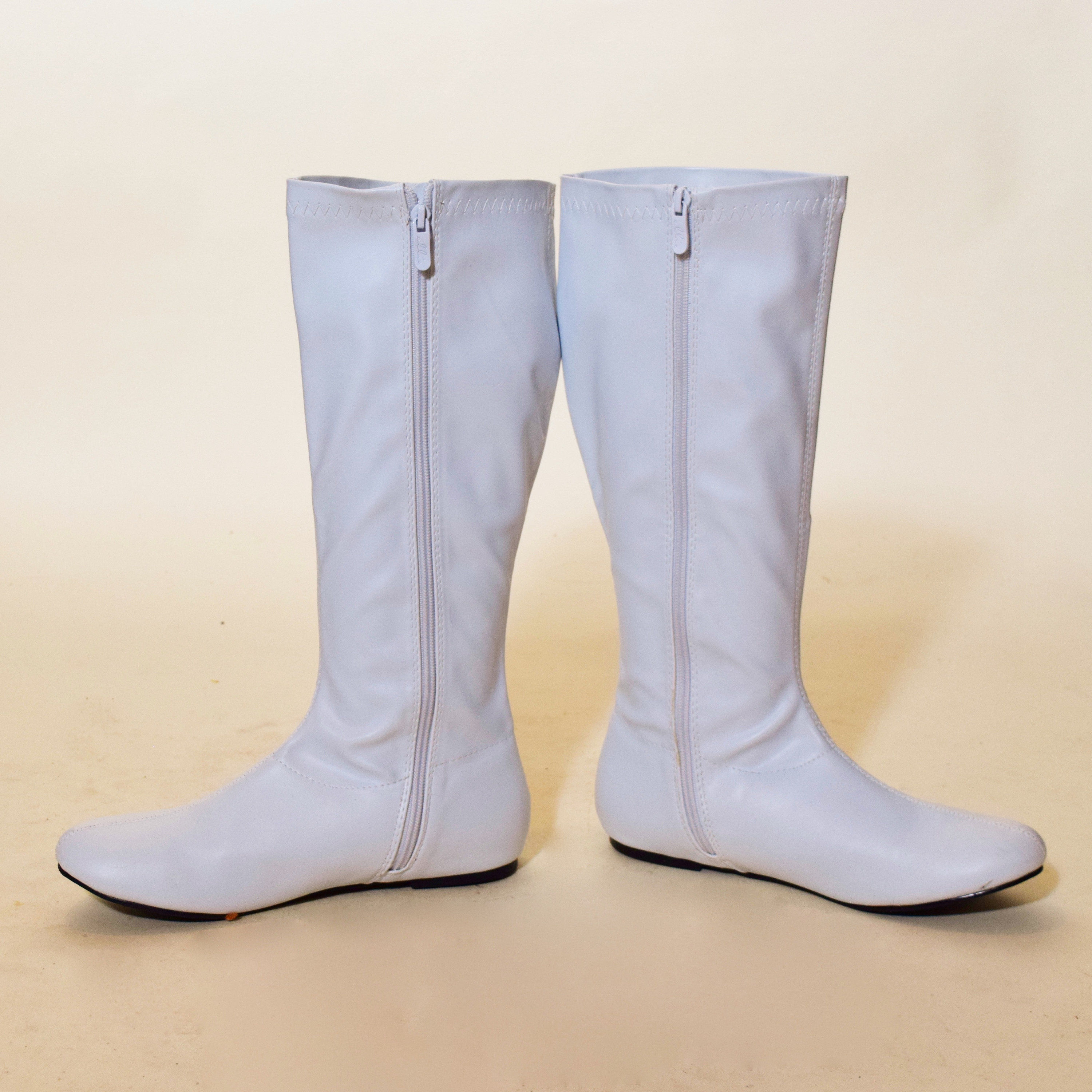 tall white boots cheap