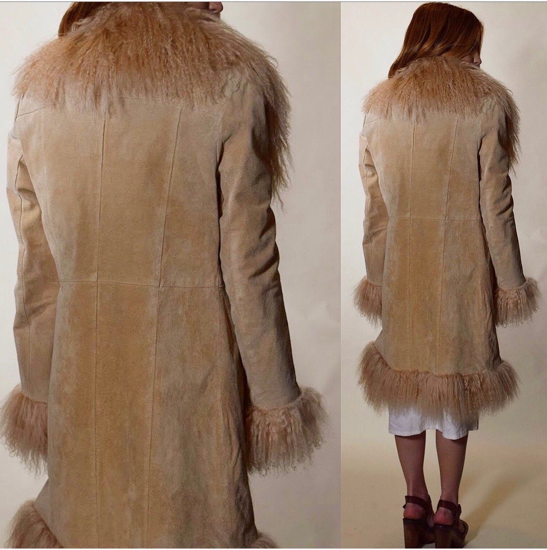 000★アンヌーク Collarless Shaggy Coat anuke Collarless Shaggy Coat 62420004（ノーカラーコート
