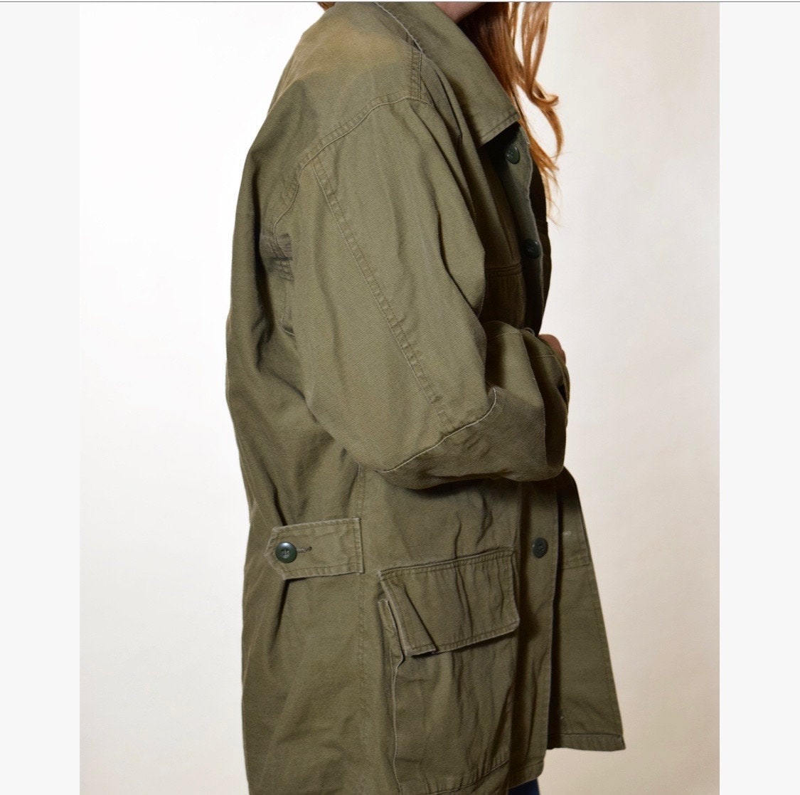 Authentic vintage classic oversized green button down Freaks and Geeks