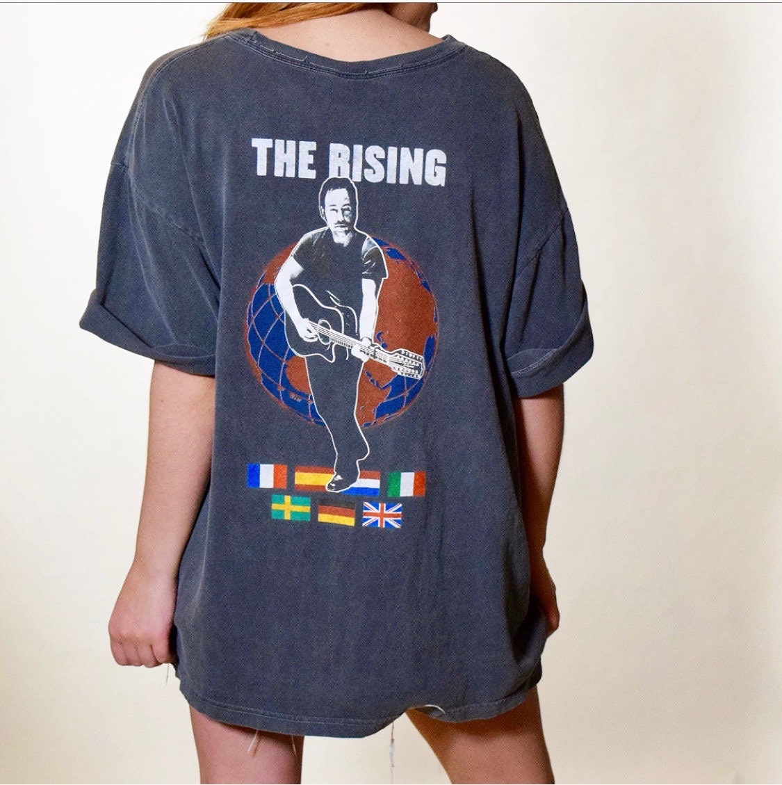 Bruce Springsteen The Rising World Tour oversized vintage tee unisex LXL