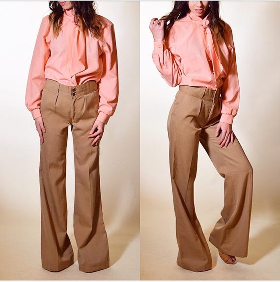 1970's vintag tan brown khaki disco Levi's STA-PRE