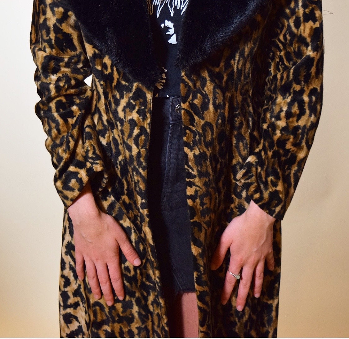 leopard rock and roll shirt