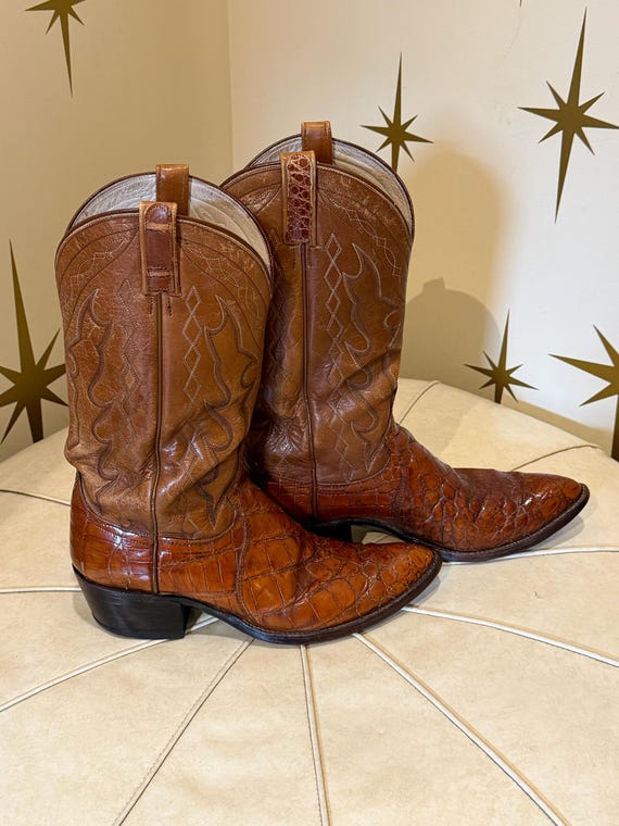Rare DanPost exotic 1970 cowboy boot men’s size 9