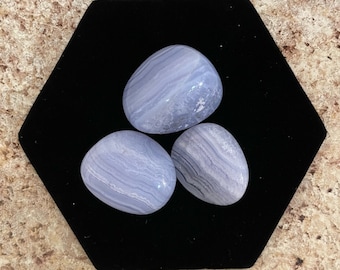 Blue Lace Agate (grade A)- 3 pack
