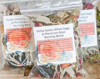 Yerba Santa, White Sage & Rose Petals Burning Blends