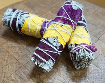 3 Pack Rose Wrapped White Sage