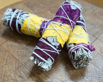 3 Pack Rose Wrapped White Sage