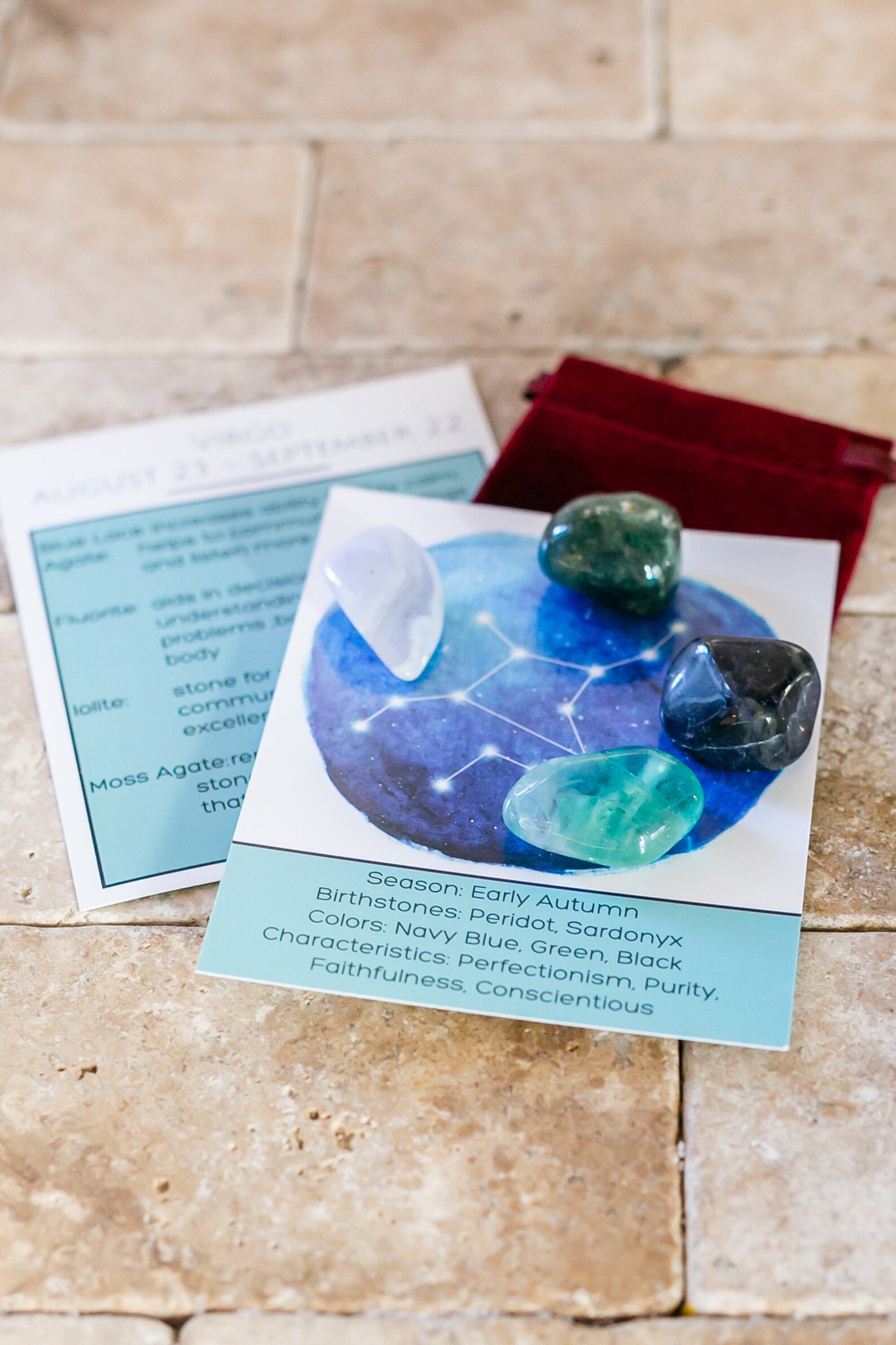 Colección de piedra de Virgo Etsy España