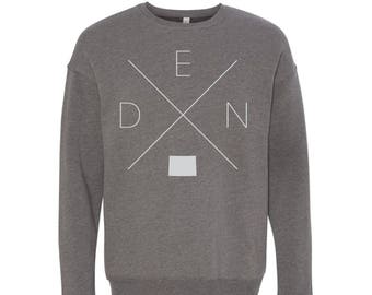 Denver Sweatshirt - DEN Home Sweater, Colorado Off Shoulder Sweatshirt