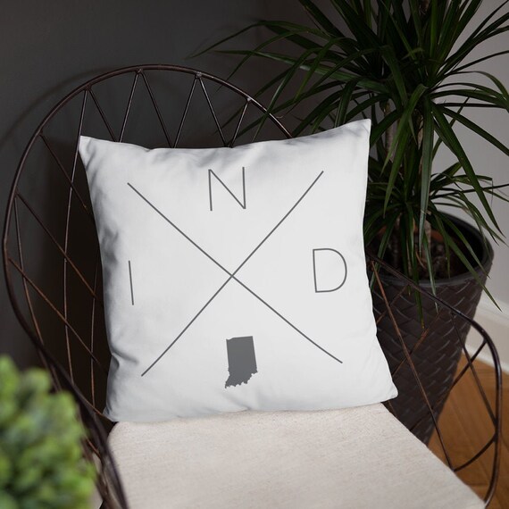 Indianapolis Home Pillow Indiana Pillow Indiana Home Decor Etsy