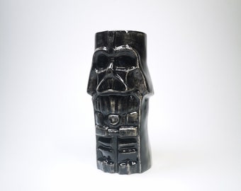 Darth Vader Tiki Mug Drinkware // Tiki Style Mug // Ceramic Tiki Cups // Tiki Decor // Tiki Mugs for Cocktails or Ornament //Tiki Pot