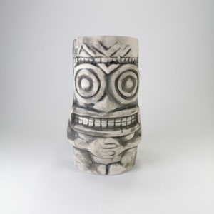 Tiki Mug Drinkware // Tiki Style Mug // Ceramic Tiki Cups // Tiki Decor // Tiki Mugs for Cocktails or Ornament //Tiki Pot