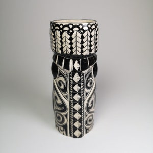 Handpainted Ceramic Tiki Mug | Hawaiian Style Drinkware image 4