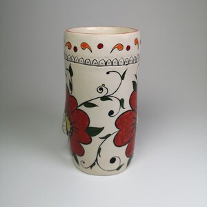 Handpainted Ceramic Tiki Mug | Hawaiian Style Cocktail Drinkware image 3