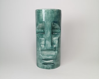 Handmade Ceramic Tiki Mug: Hawaiian Style Cocktail Drinkware
