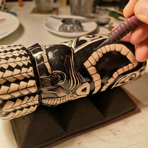 Handpainted Ceramic Tiki Mug | Hawaiian Style Drinkware image 2