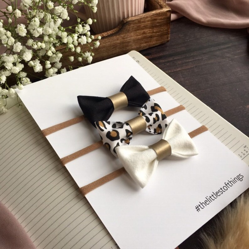 leopard print baby bow