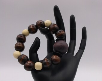 Bracelet de perles en bois