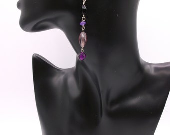 Boucles d’oreilles purple Glass Bead