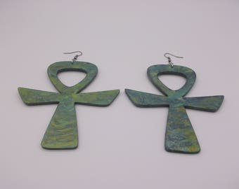 Abstract Ankh Earrings