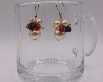 Boucles d’oreilles Pearl/Bi-Cone Cluster -Short