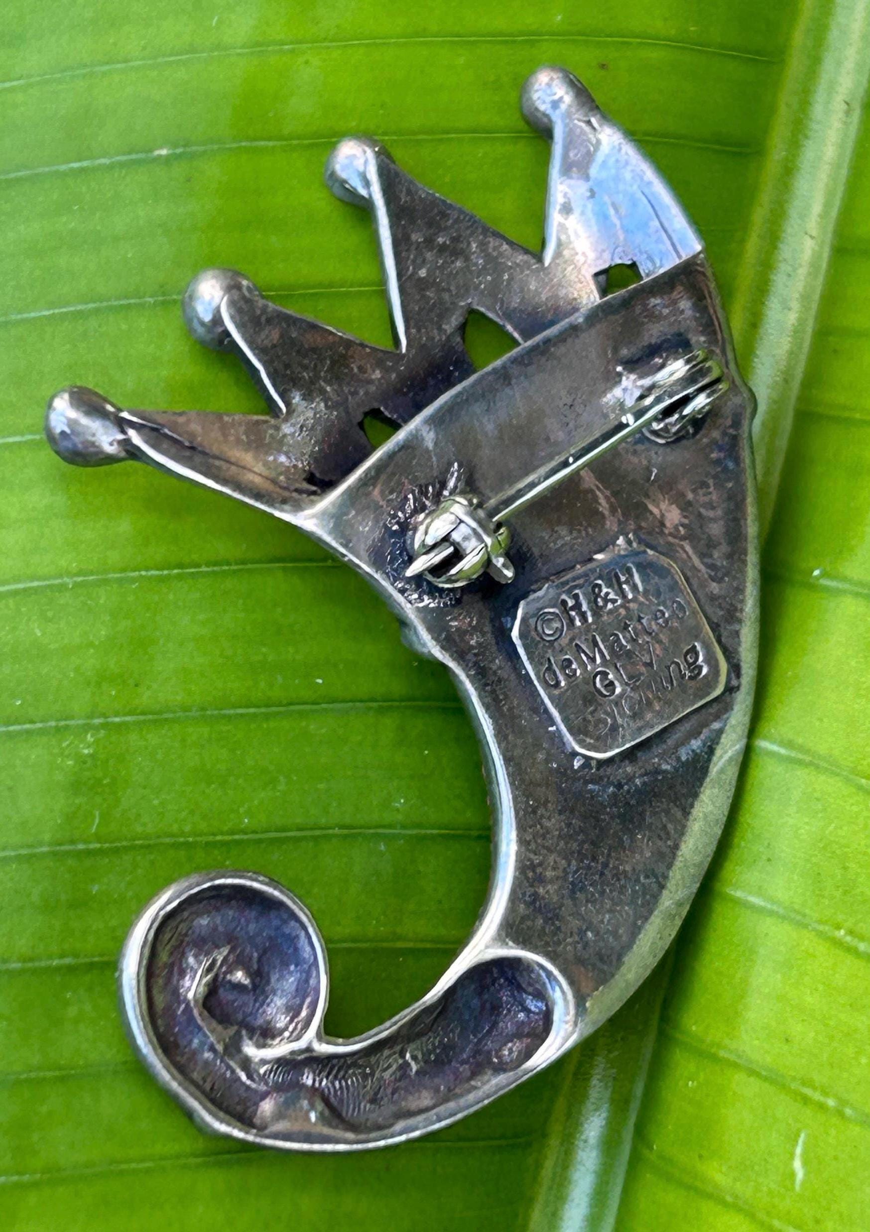 Vintage Rare Sterling Silver Chip Dematteo Hand and Hammer