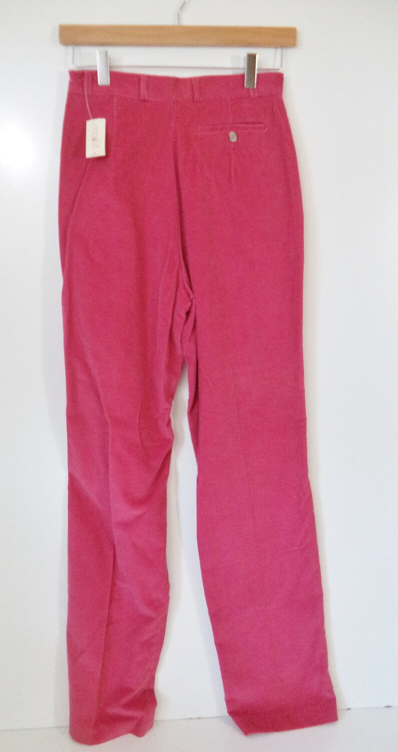 80s hot pink corduroy pants / Preppy pleated baggy tapered | Etsy