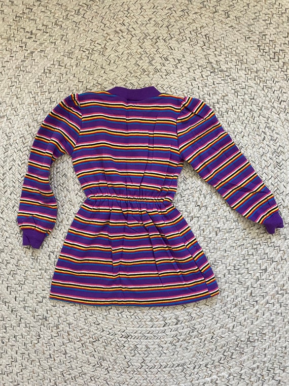 80s sweatshirt striped dress Suzy Q USA made vint… - image 3