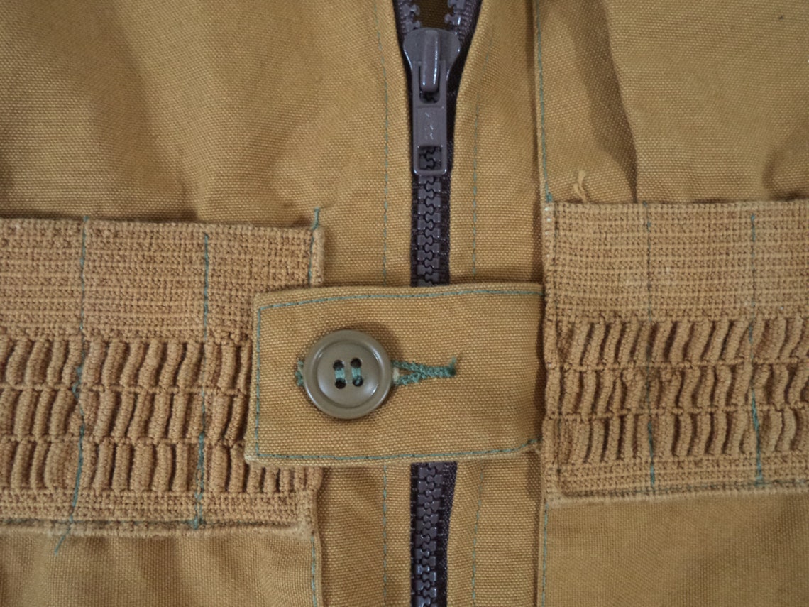 LL Bean 80s hunting vest usa made / Game bag pouch brown Etsy