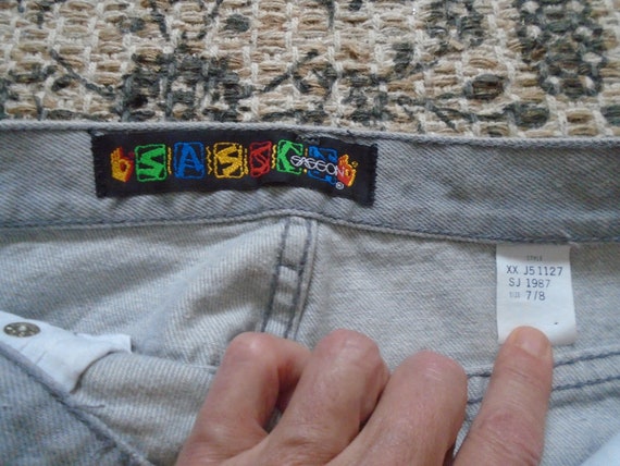 90s Sasson high waist tapered mom jeans light gra… - image 7