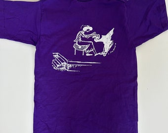 1988 custom made t-shirt / Pianist musician art graphic tee / Vintage 80s Fruit of the Loom USA made 50 50 single stitch/ Unisex small
