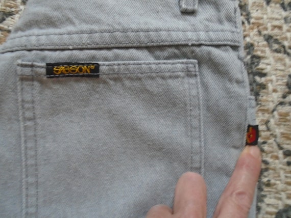 90s Sasson high waist tapered mom jeans light gra… - image 8