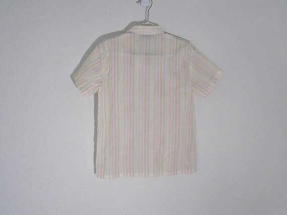 70s 80s Girls rainbow pastel striped retro vintag… - image 4