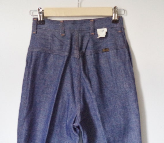 70s high rise bell bottom NOS jeans Wrangler dead