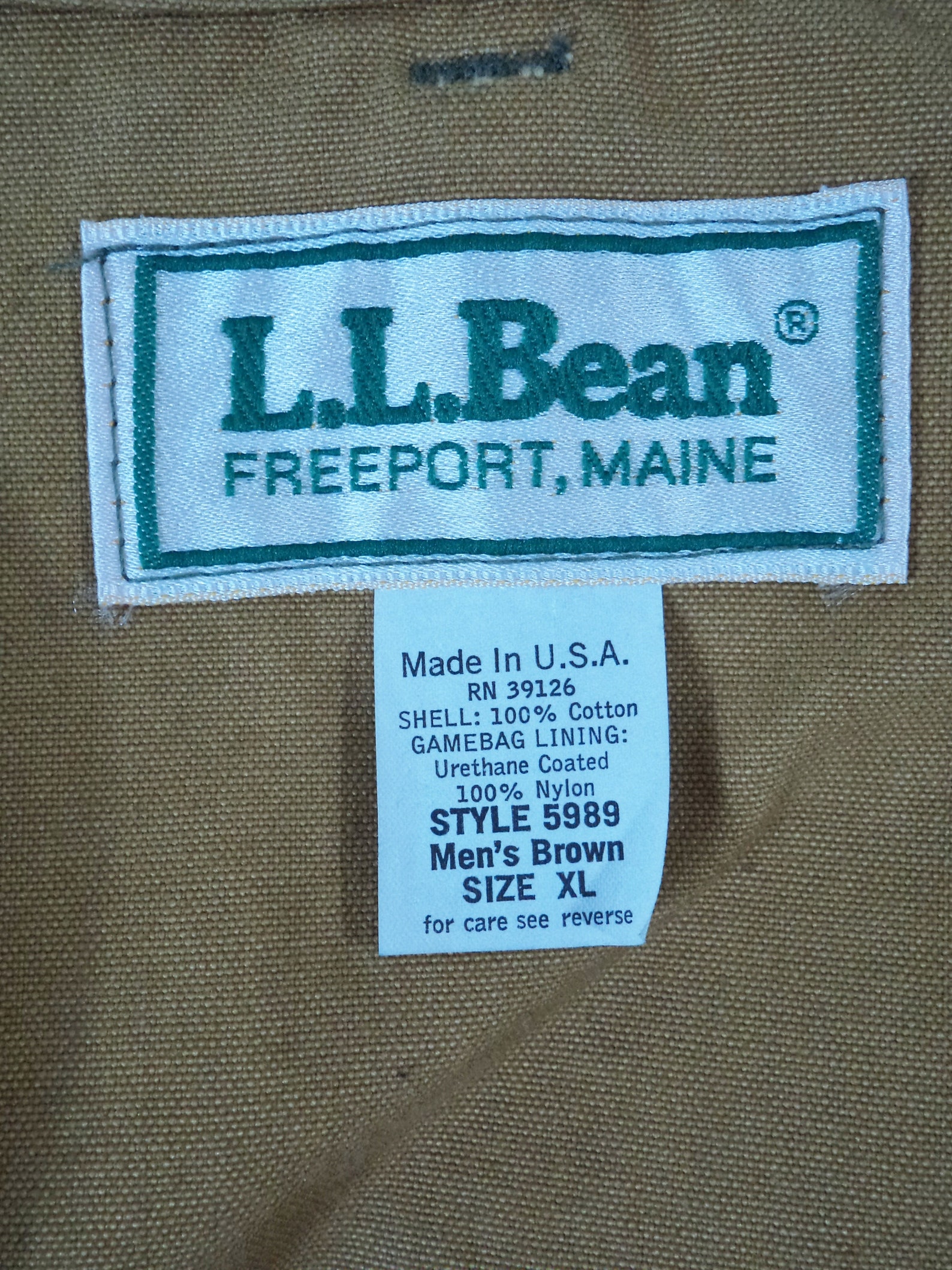 LL Bean 80s hunting vest usa made / Game bag pouch brown | Etsy