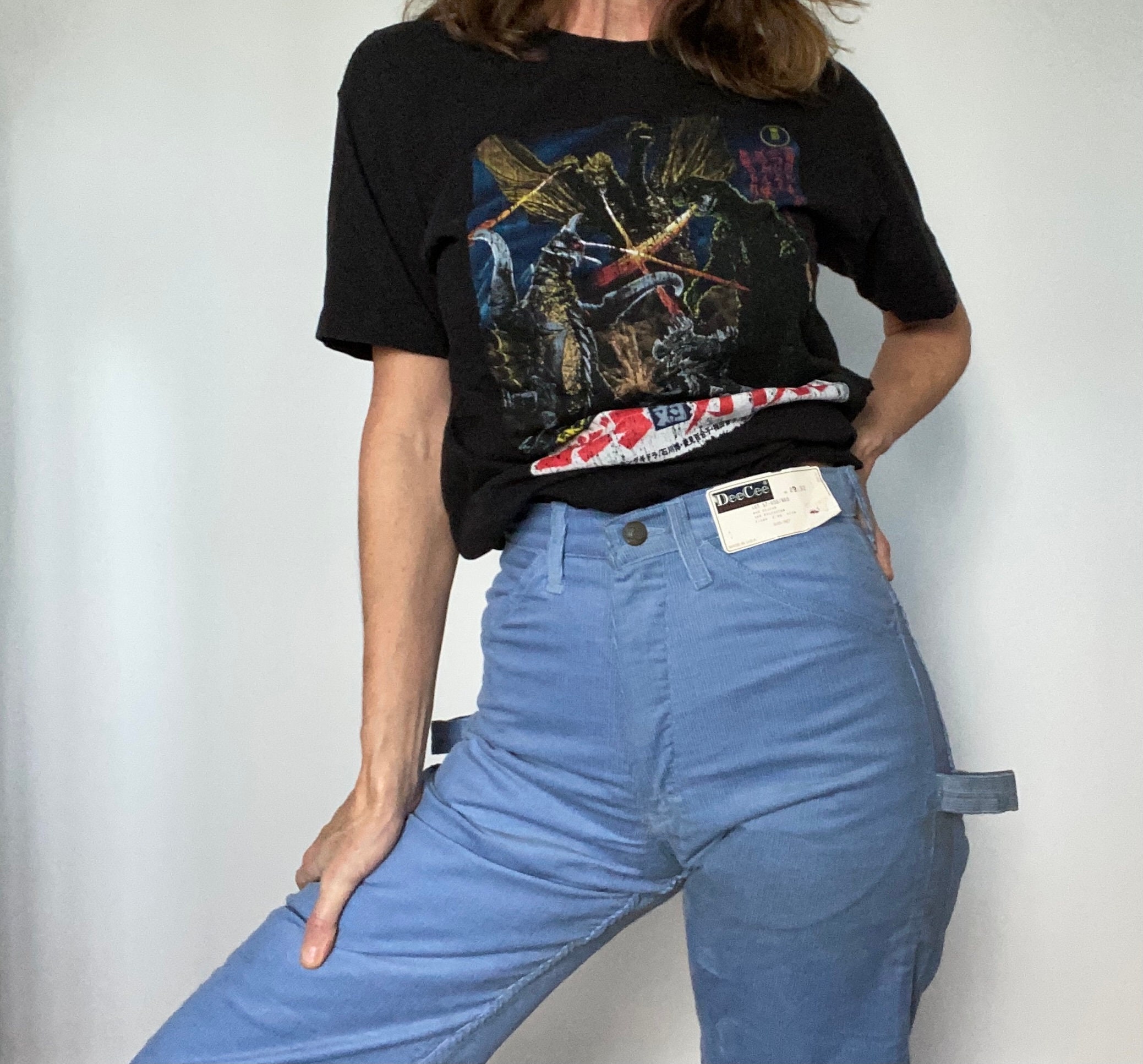 70s Corduory High Waist Carpenter Pants 