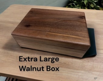 Extra Large Wooden keepsake box, Extra Large Walnut Box, Walnut Keepsake Box, Personalized Wooden Box