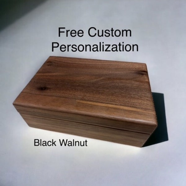 Walnut Custom Wood Box - Etsy