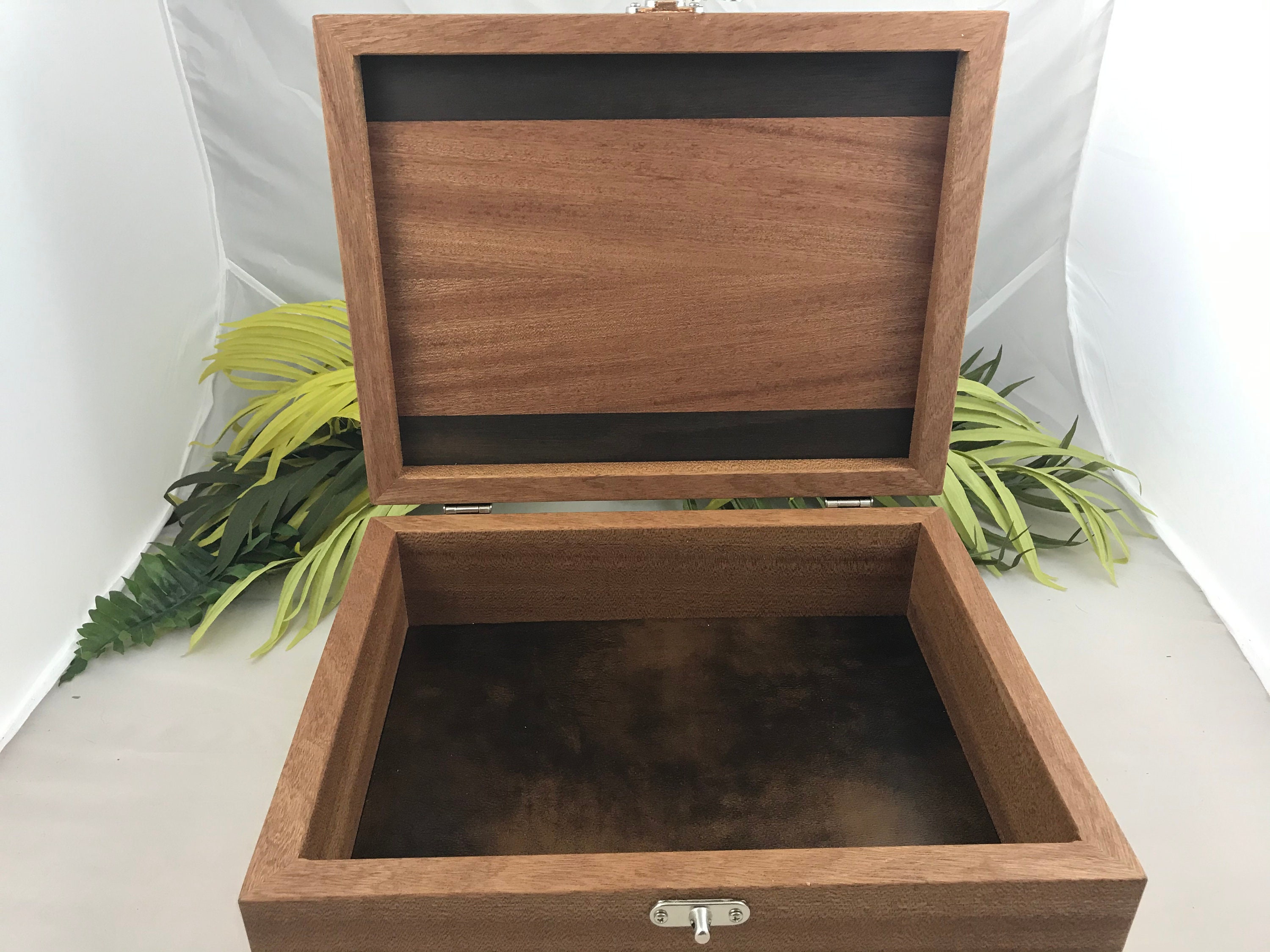 Large Handcrafted Keepsake Box, Memory Box, Large Wood Box, Free