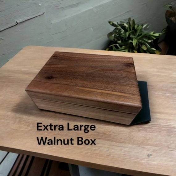 Extra Large Wooden keepsake box, Extra Large Walnut Box, Walnut Keepsake Box, Personalized Wooden Box