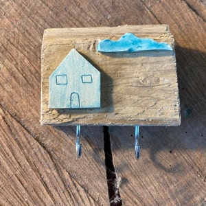 Portachiavi da parete / Porta strofinaci da appendere in legno. Casette in  miniatura. Handmade in Italy miniature wooden house -  Italia