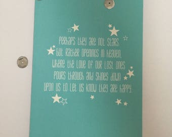 Perhaps they are not stars but rather openings in heaven... condolences / sympathy card