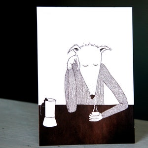Café solitaire - Carte postale