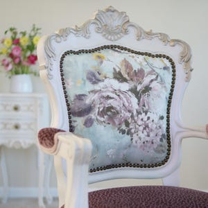 Soft Floral French Provincial Style Chair - Available/Ready To Ship